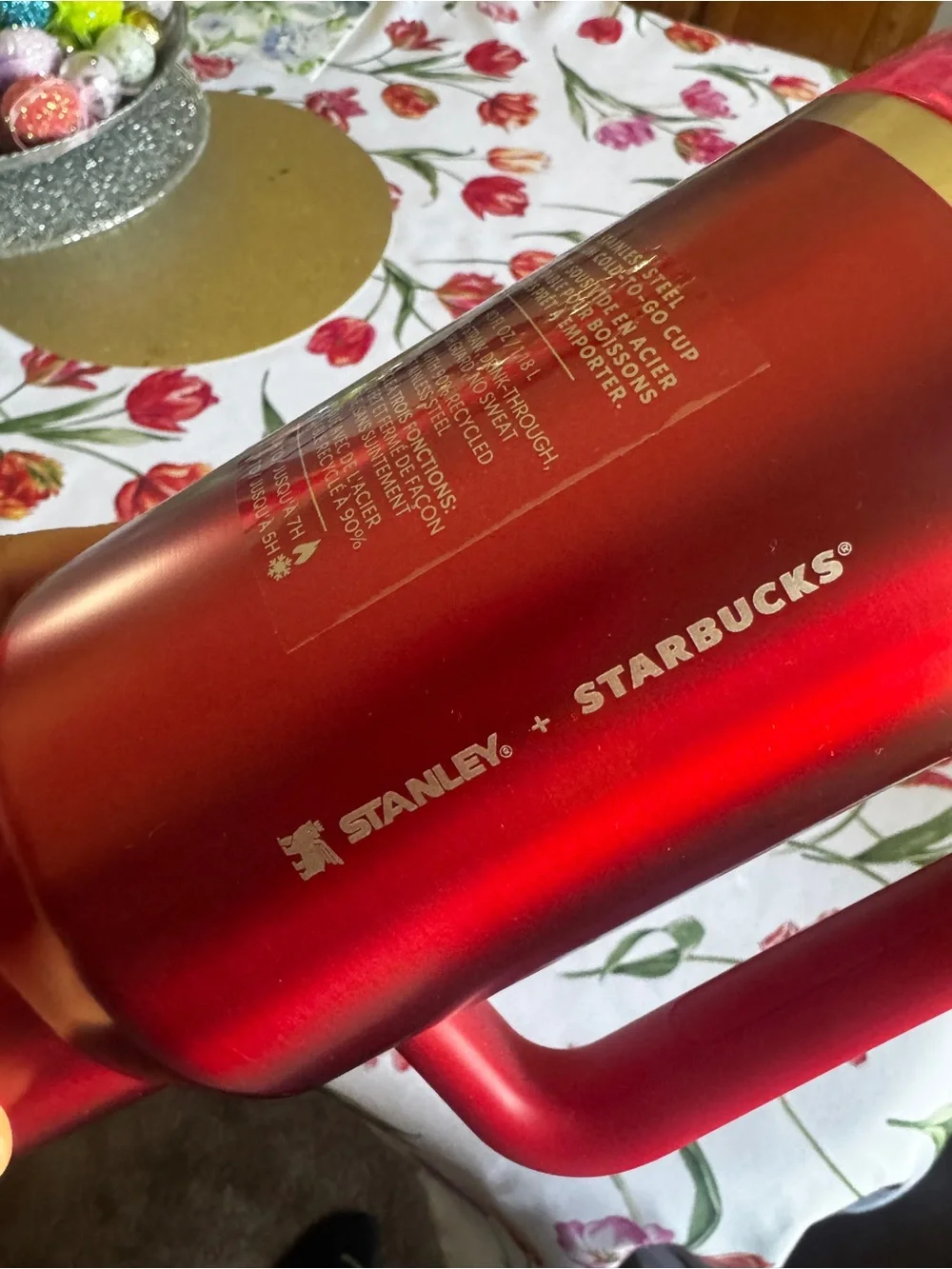 Stanley Starbucks Red Travel Mug with Handle